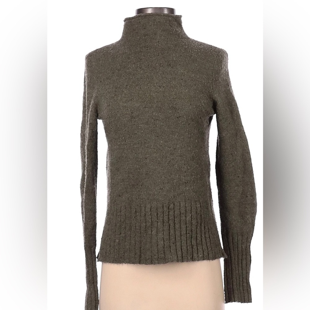 Madewell green turtleneck sweater